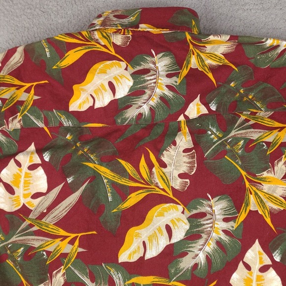 Vintage Wrangler 20X Hawaiian Shirt Mens XXL Red Burgundy Button Down - Picture 10 of 14